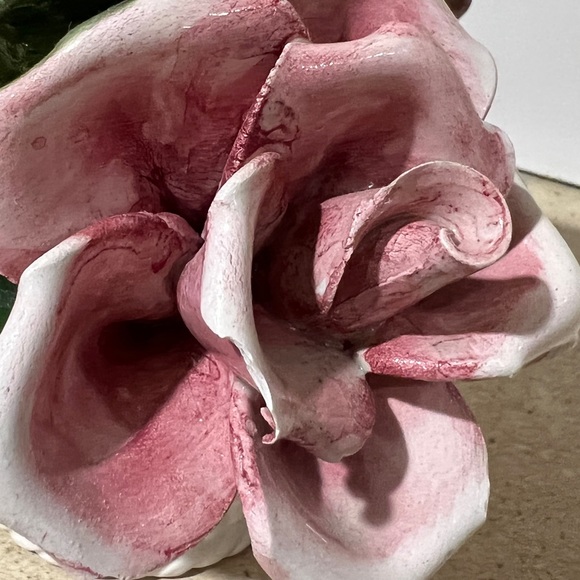 Vintage Lanzarin Handmade Italy Sculpted Roses Basket Candleholder Beautiful! - Picture 11 of 11